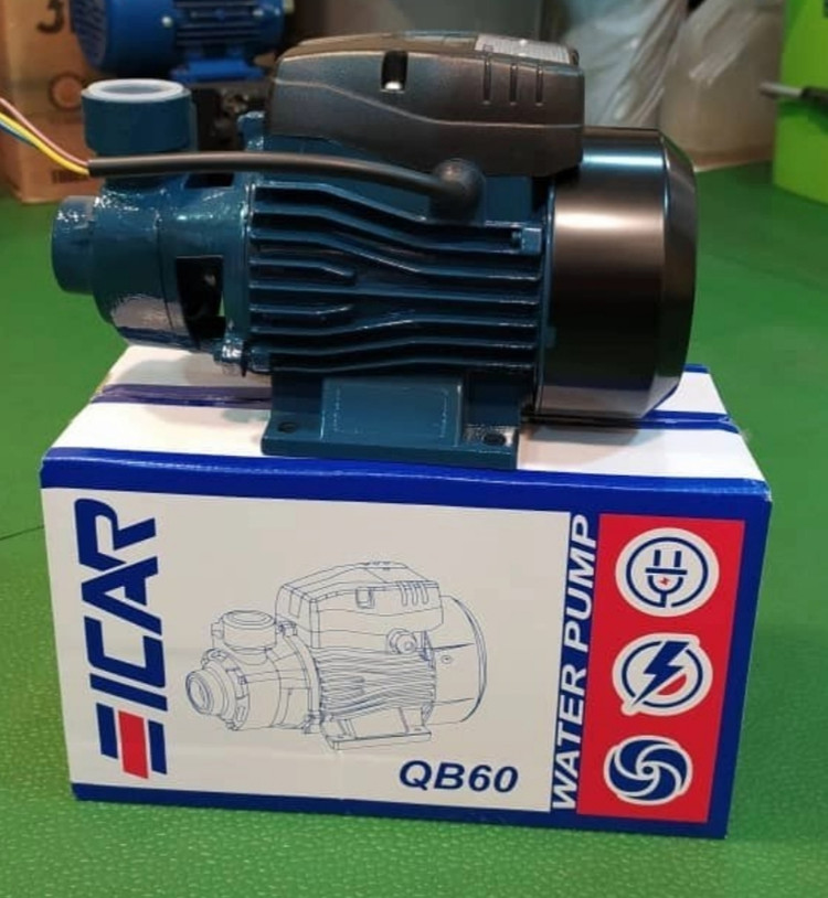 پمپ آب نیم اسب ایکار مدل QB 60 تک فاز ( محصول اصلی تولید در کشور چین )